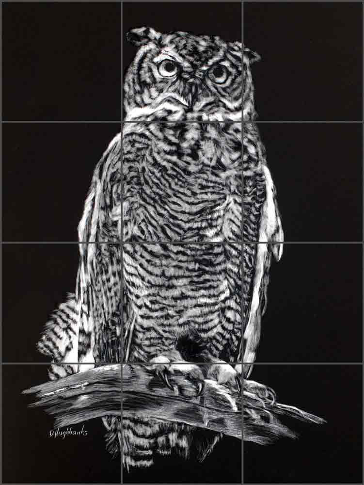Night Owl by Debbie Hughbanks Ceramic Tile Mural DHA048