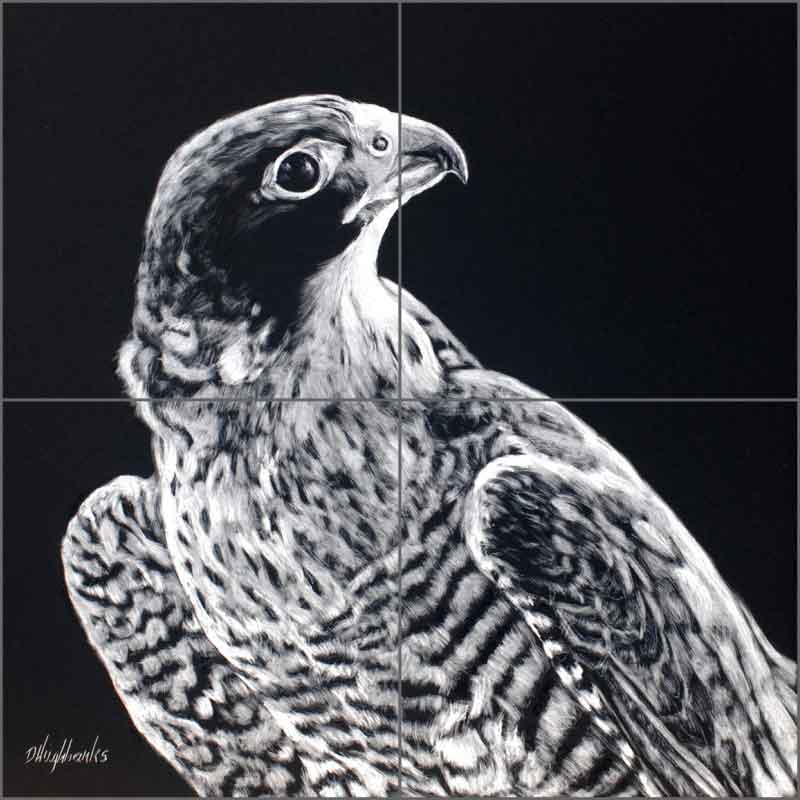 Regal Hunter by Debbie Hughbanks Ceramic Tile Mural - DHA050