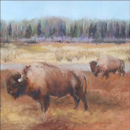Monarchs of the Plains by Debbie Hughbanks Ceramic Accent & Decor Tile - DHA067AT