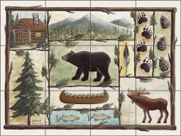 Cabin Fever by Donna Jensen Ceramic Tile Mural DJ002