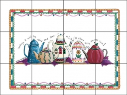 Tea Time by Donna Jensen Ceramic Tile Mural - DJ031