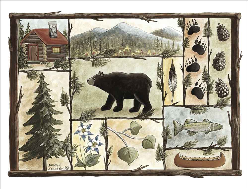 Woodland Sampler by Donna Jensen Ceramic Accent & Decor Tile - DJ033AT