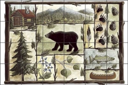 Woodland Sampler by Donna Jensen Ceramic Tile Mural DJ033