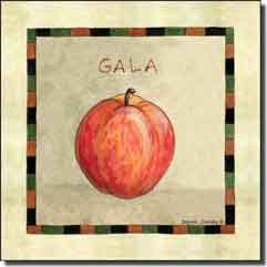 Jensen Fruit Gala Apple Ceramic Accent Tile - DJ041AT