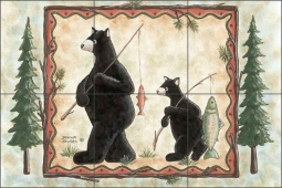 Catch of the Day by Donna Jensen Ceramic Tile Mural - DJ045