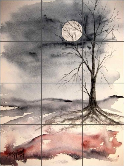 Moon Light by Derek McCrea Ceramic Tile Mural DMA011