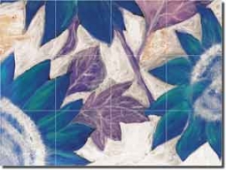 Sunflower by Derek McCrea - Floral Ceramic Tile Mural 18" x 24"