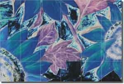 Sun Solarized III by Derek McCrea -  Floral Ceramic Tile Mural 17" x 25.5"