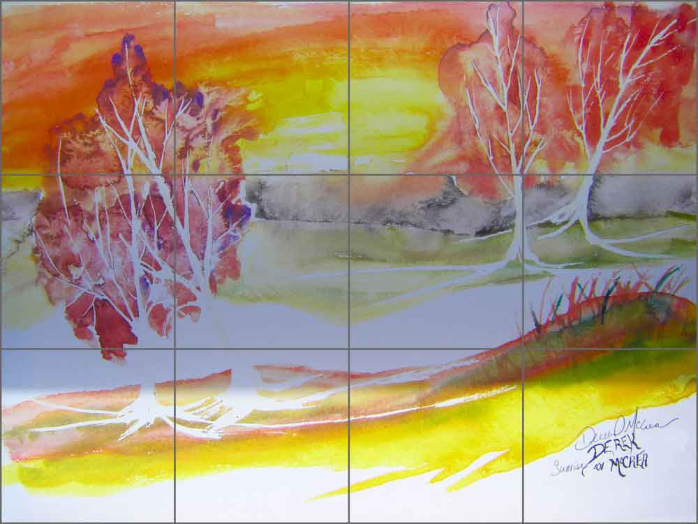 Sunrise by Derek McCrea Ceramic Tile Mural - DMA020
