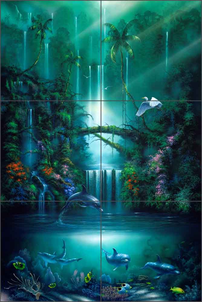 Enchanted Pool by David Miller Ceramic Tile Mural - DMA2005