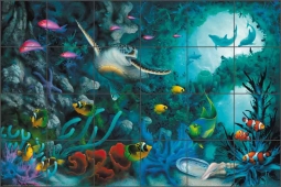 Jewels of the Sea by David Miller Ceramic Tile Mural - DMA2012