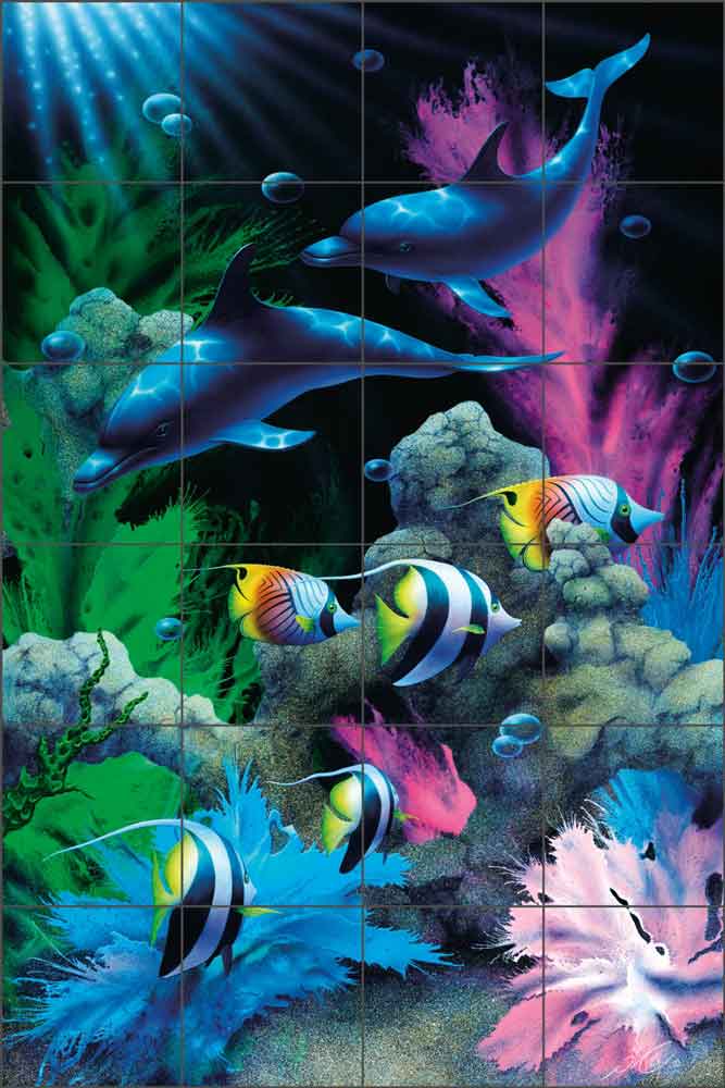 Enchanted Waters by David Miller Ceramic Tile Mural - DMA2015