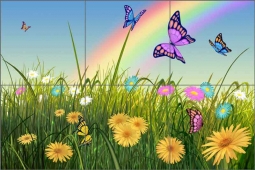 End of the Rainbow by David Miller Ceramic Tile Mural DMA2027
