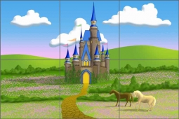 Dream Castle by David Miller Ceramic Tile Mural DMA2032