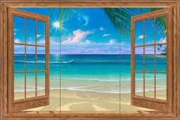 View of Paradise by David Miller Ceramic Tile Mural DMA2037