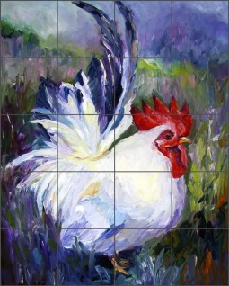 Lil' Boss - Japanese Bantam by Diane Williams Ceramic Tile Mural DWA009