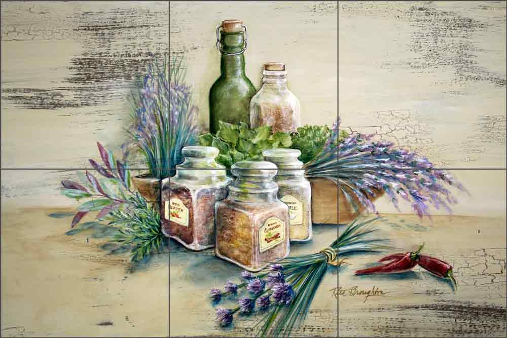 Spice of Life by Rita Broughton Ceramic Tile Mural EC-RB002