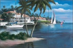 Safe Harbor by T. C. Chiu Ceramic Tile Mural - EC-TC001