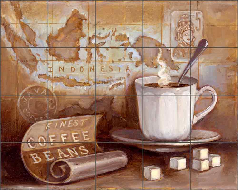 Indonesia Fine Beans by Theresa Kasun Ceramic Tile Mural EC-TK002