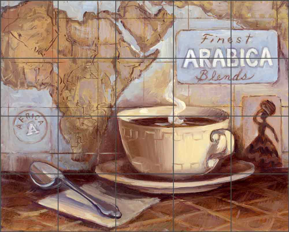 Arabica Blends by Theresa Kasun Ceramic Tile Mural EC-TK003