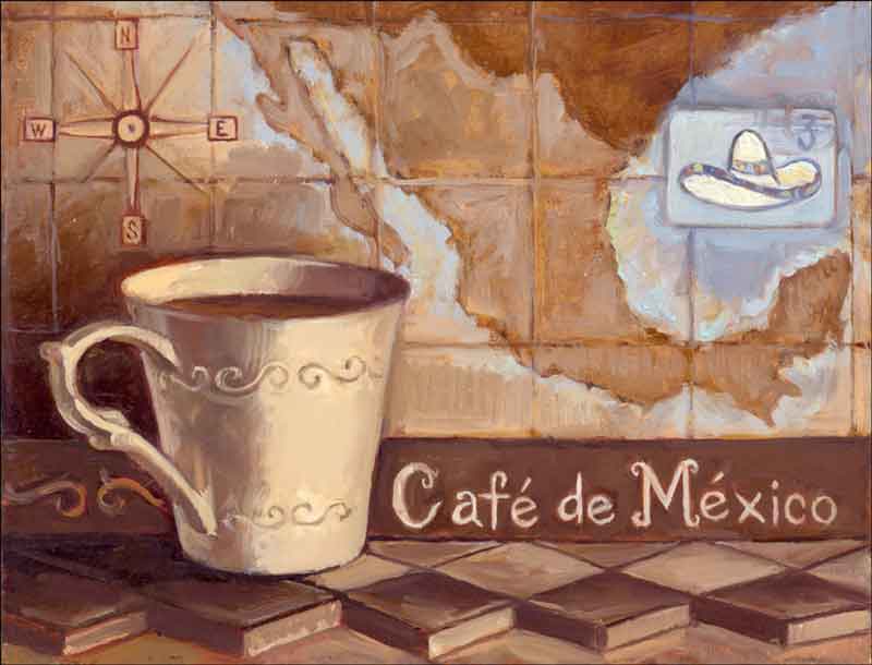 Cafe de Mexico by Theresa Kasun Ceramic Accent & Decor Tile - EC-TK005AT