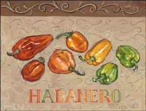 Habanero by Theresa Kasun Ceramic Accent & Decor Tile 8" x 6" - EC-TK007AT