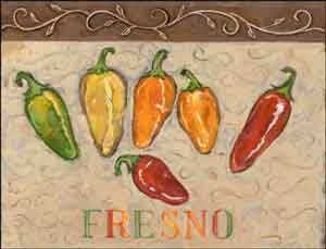 Kasun Fresno Pepper Ceramic Accent Tile 8" x 6" - EC-TK008AT