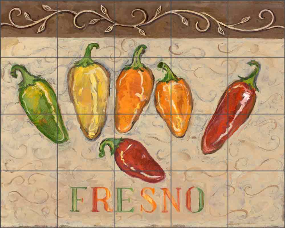 Fresno by Theresa Kasun Ceramic Tile Mural EC-TK008