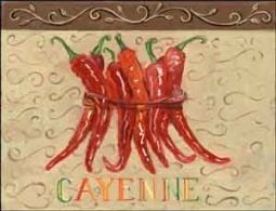 Cayenne by Theresa Kasun Ceramic Accent & Decor Tile 8" x 6" - EC-TK009AT