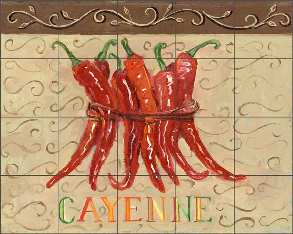 Cayenne by Theresa Kasun Ceramic Tile Mural EC-TK009