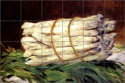 Manet Vegetable Asparagus Ceramic Tile Mural - EM3001