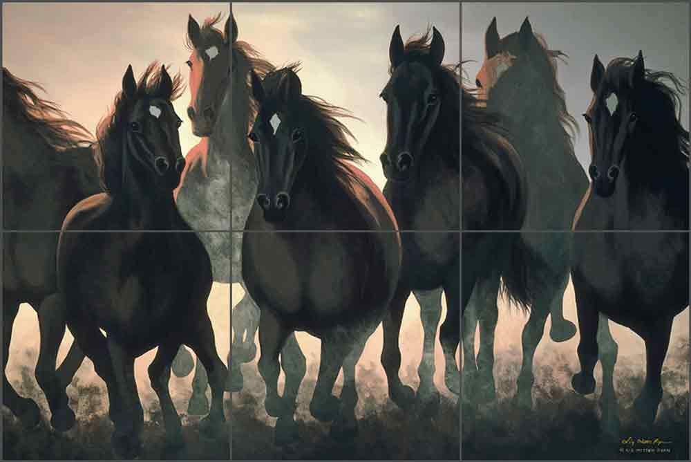 Equinisity by Liz Mitten Ryan Ceramic Tile Mural EWH-LMR005