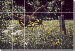 Ryan Horse Equine Ceramic Tile Mural 25.5" x 17"  - EWH-LMR009