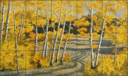 Road Less Traveled by Liz Mitten Ryan Ceramic Tile Mural EWH-LMR016