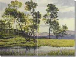 Ryan Landscape Ceramic Tile Mural 24" x 18" - EWH-LMR017