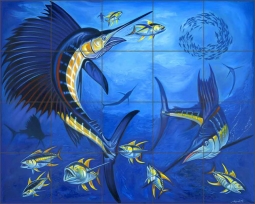 Baja by Fernando Agudelo Ceramic Tile Mural - FAA017