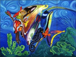 Disguise by Fernando Agudelo Ceramic Tile Mural FAA032