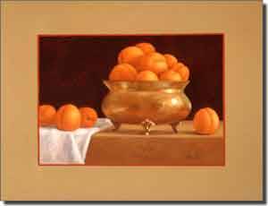 Poole Apricot Fruit Ceramic  Accent Tile 8" x 6" - FPA004AT