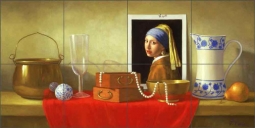 Pearl Painter by Frances Poole Ceramic Tile Mural FPA036