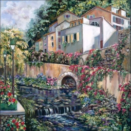 Road to Labastide by Ginger Cook Ceramic Accent & Decor Tile - GCS013AT