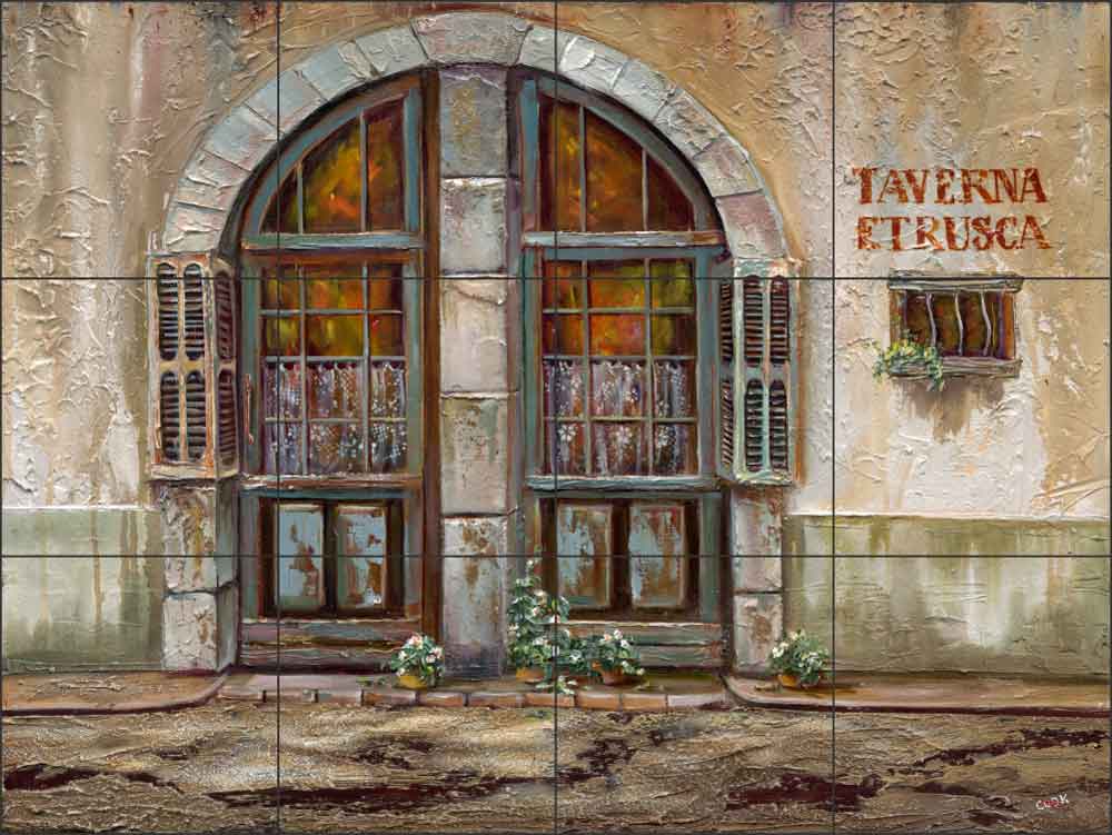 Tuscan Tavern by Ginger Cook Ceramic Tile Mural - GCS021