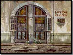 Cook Tuscan Tavern Tumbled Marble Tile Mural 24" x 18" - GCS021
