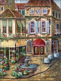Le Jardin des Bijous by Ginger Cook Ceramic Tile Mural GCS022