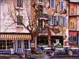 Collioure by Ginger Cook Ceramic Tile Mural GCS023