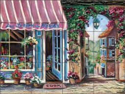 Le Jardin Des Fleurs by Ginger Cook Ceramic Tile Mural GCS031