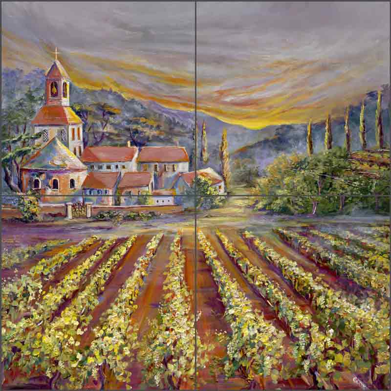 Mission Sunrise by Ginger Cook Ceramic Tile Mural GCS032