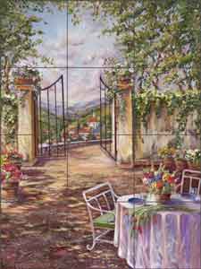 Open Gate by Ginger Cook Ceramic Tile Mural - GCS043