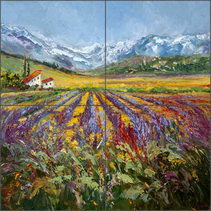 Field of Dreams by Ginger Cook Ceramic Tile Mural - GCS051