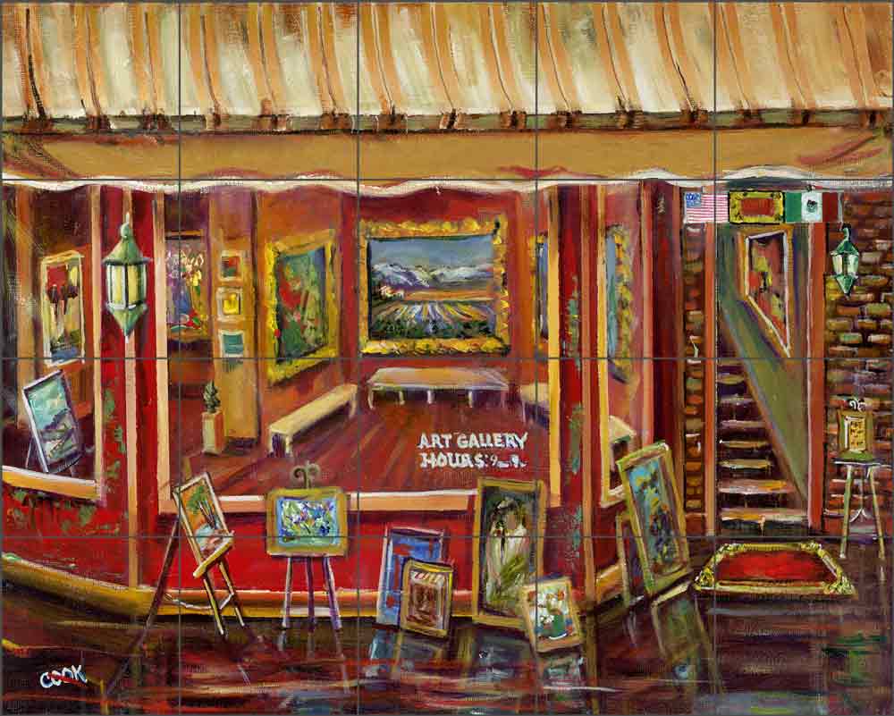 My Art Gallery by Ginger Cook Ceramic Tile Mural GCS053