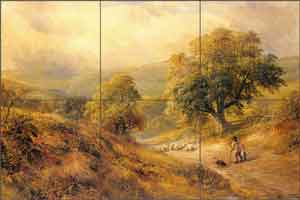 Turner Old World Country Life Ceramic Tile Mural 18" x 12" - GT002